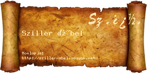 Sziller Ábel névjegykártya