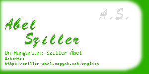 abel sziller business card